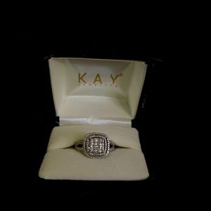 Kay Jewelers Sterling Silver & Diamond Ring